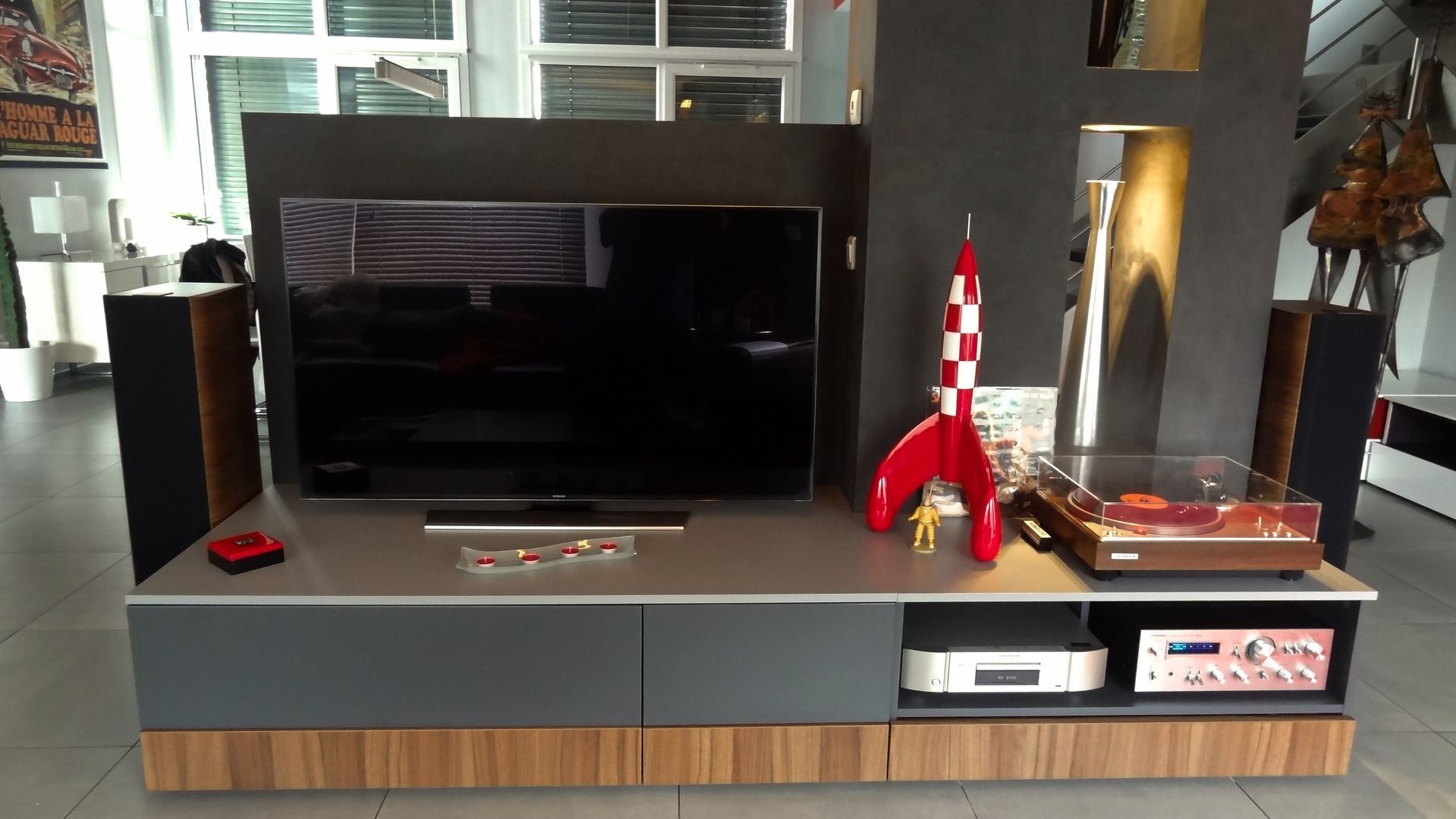 Meuble TV bas style industriel sur mesure