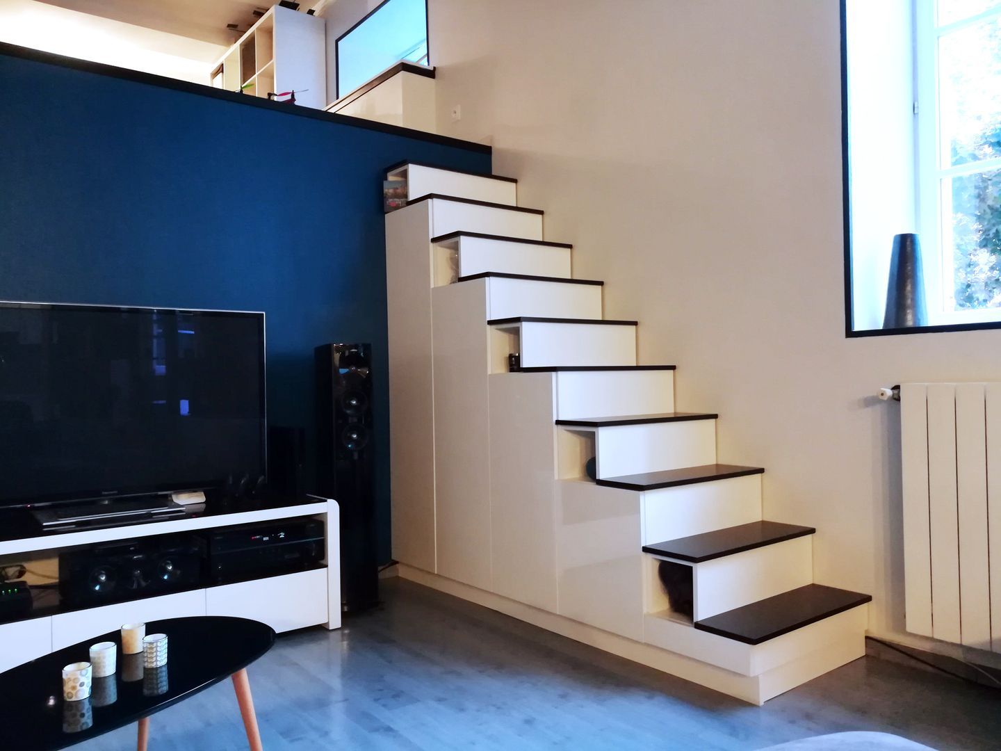 Meuble escalier mezzanine 