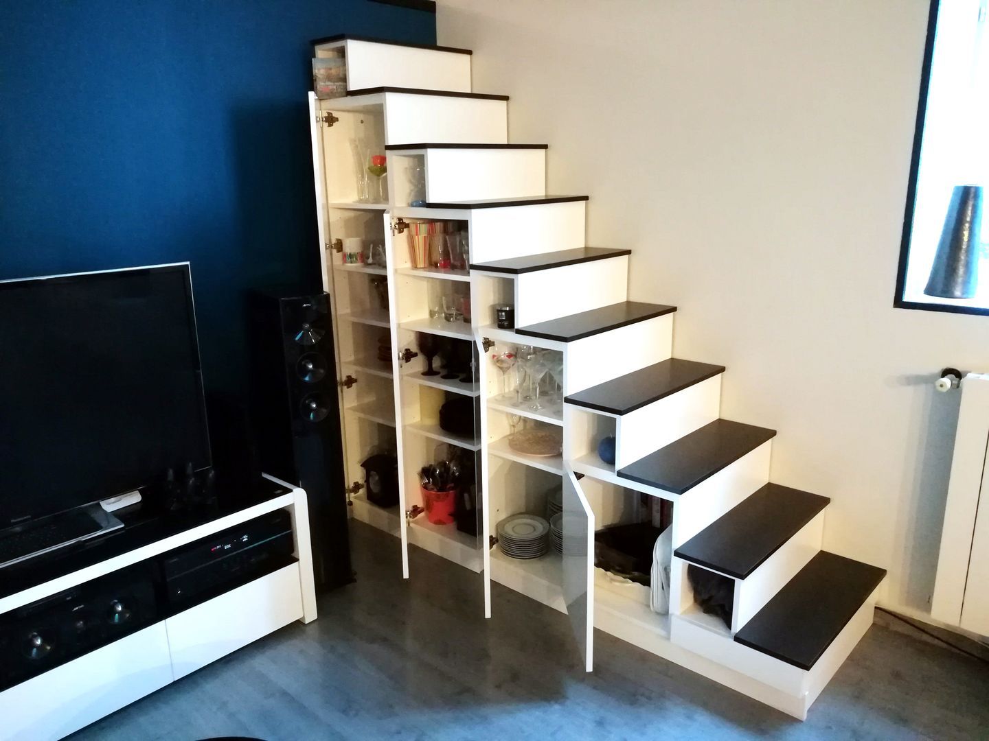 Meuble escalier mezzanine  - Vue 1