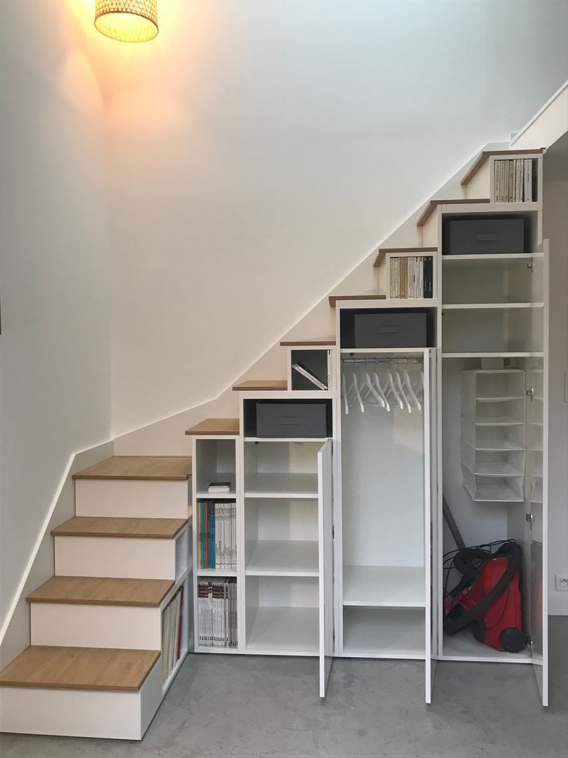 Meuble escalier quart tournant sur mesure - Vue 1