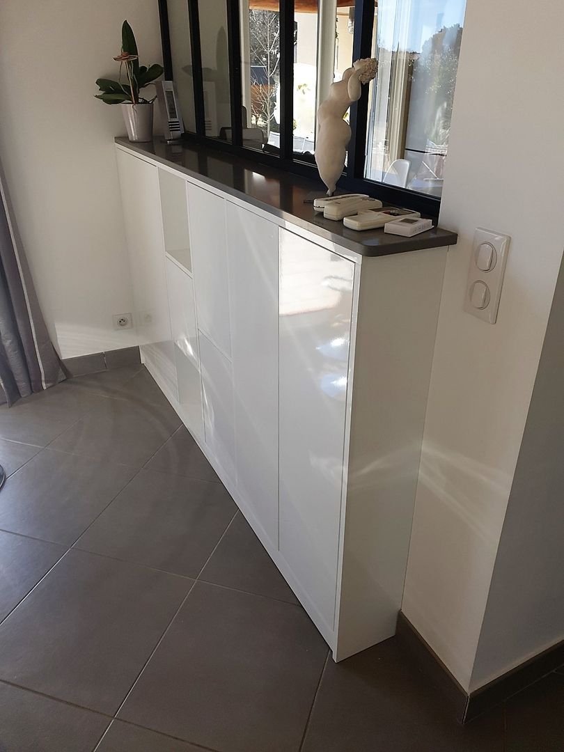 Buffet blanc laqué sur mesure