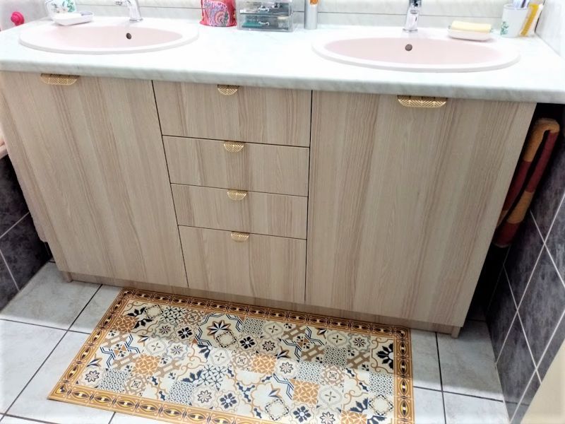 Meuble vasque en bois sur mesure