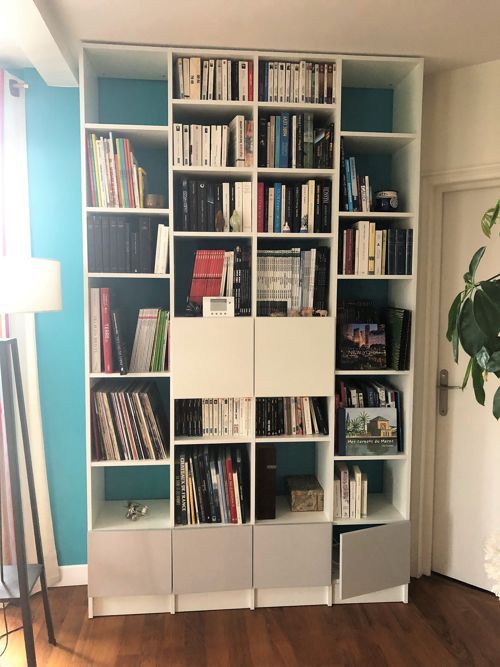 Bibliothèque sur-mesure blanche