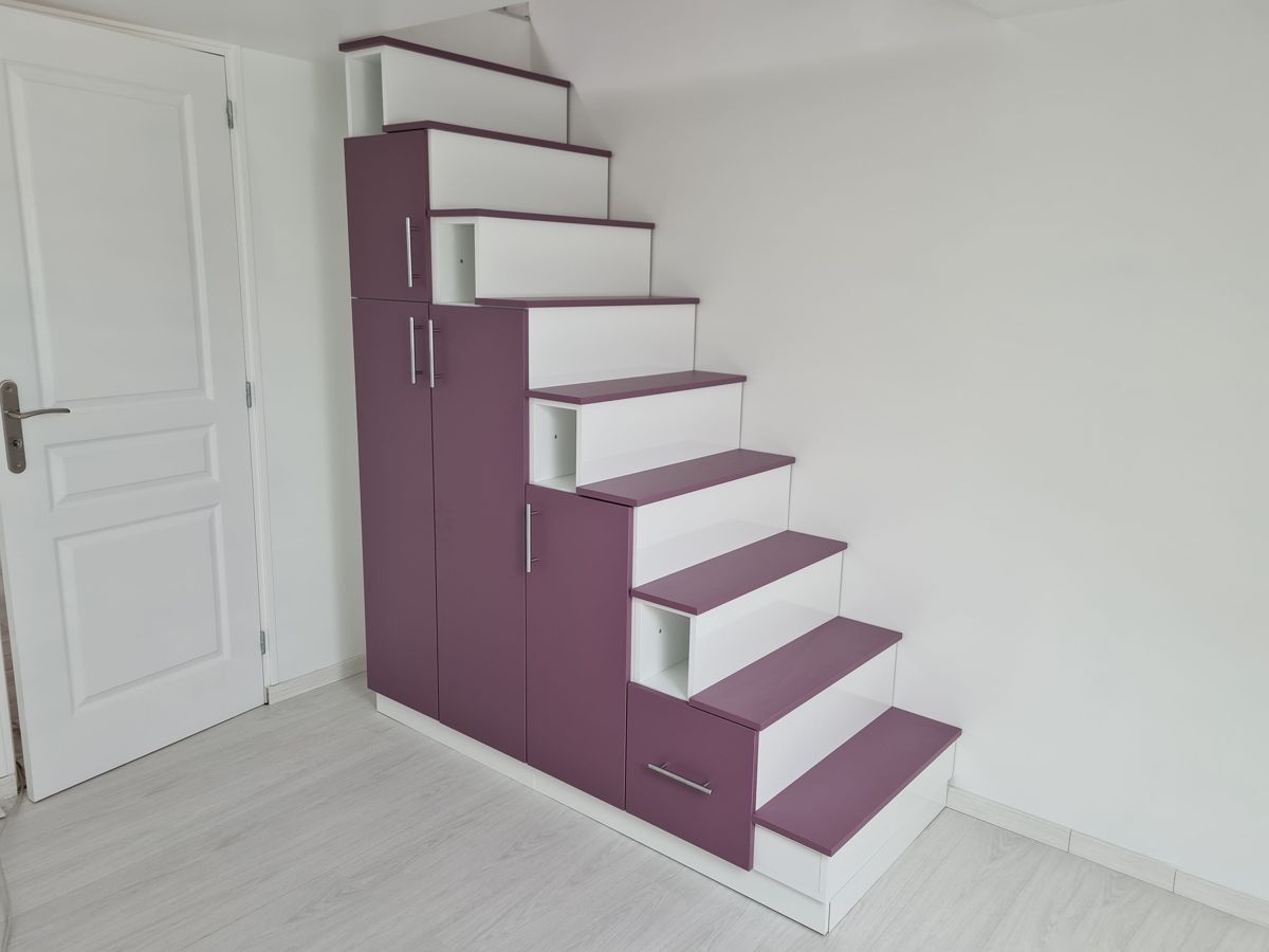 Meuble escalier coloré modulable - Vue 2