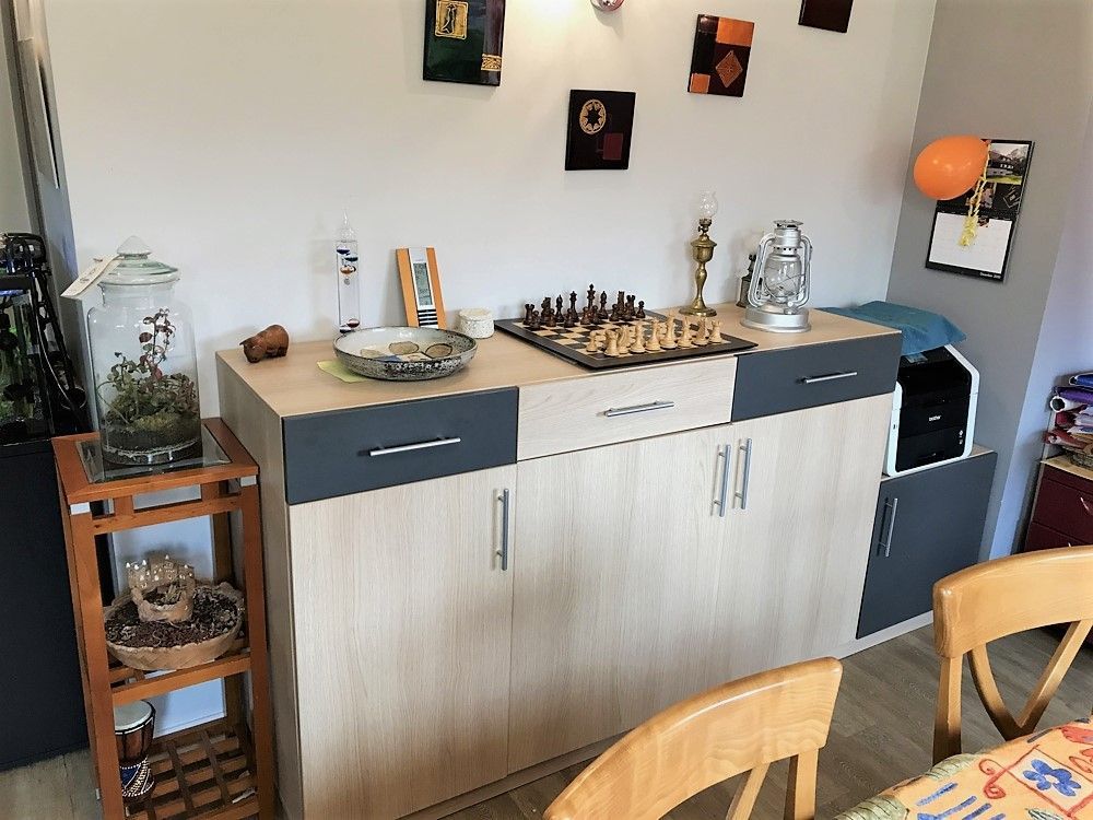 Buffet sur mesure bois et gris 