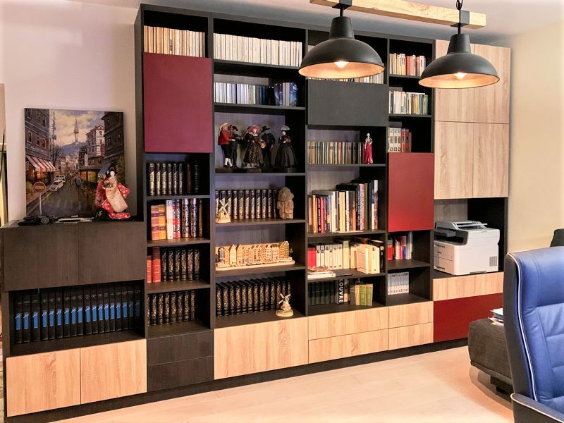 Meuble bibliothèque à hauteur variable