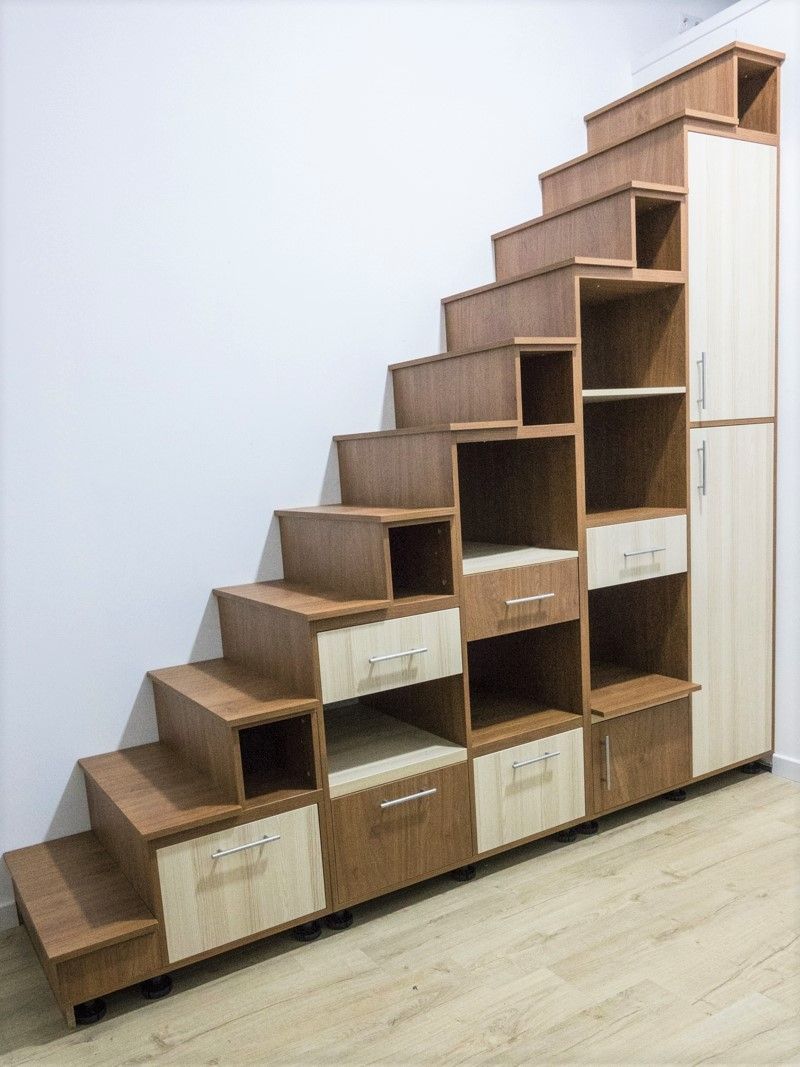 Meuble escalier tout bois sur mesure
