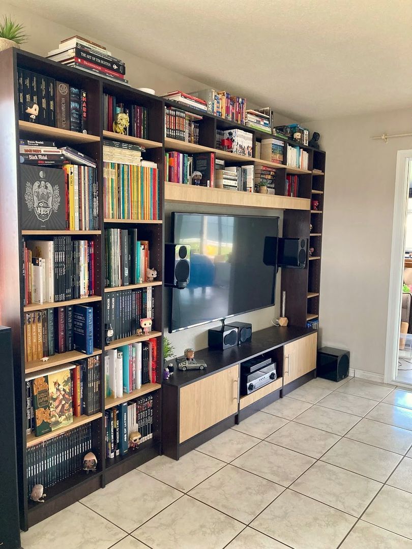 Meuble TV bibliothèque sur mesure