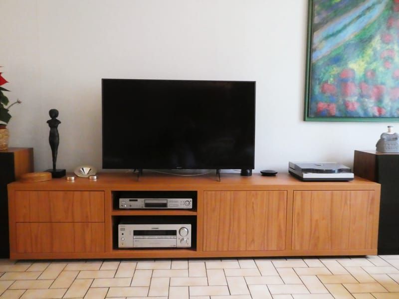 Meuble TV sur mesure tout bois