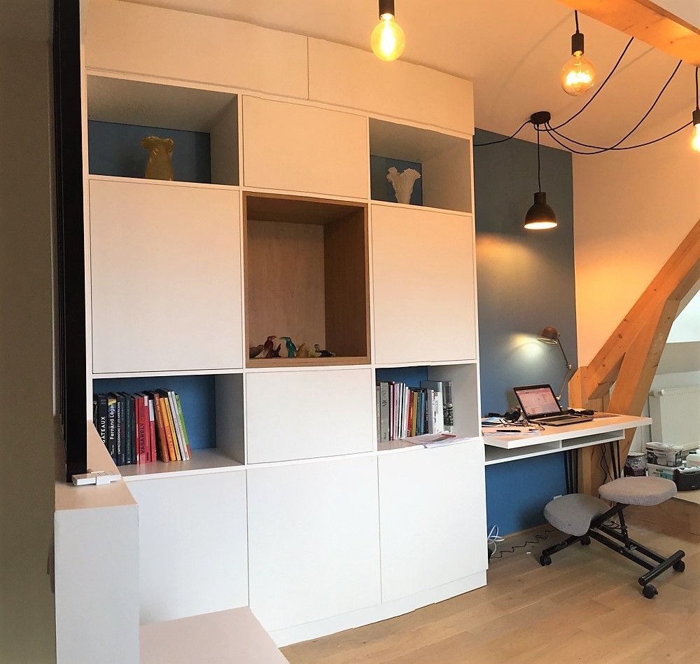 Placard sur mesure bureau suspendu