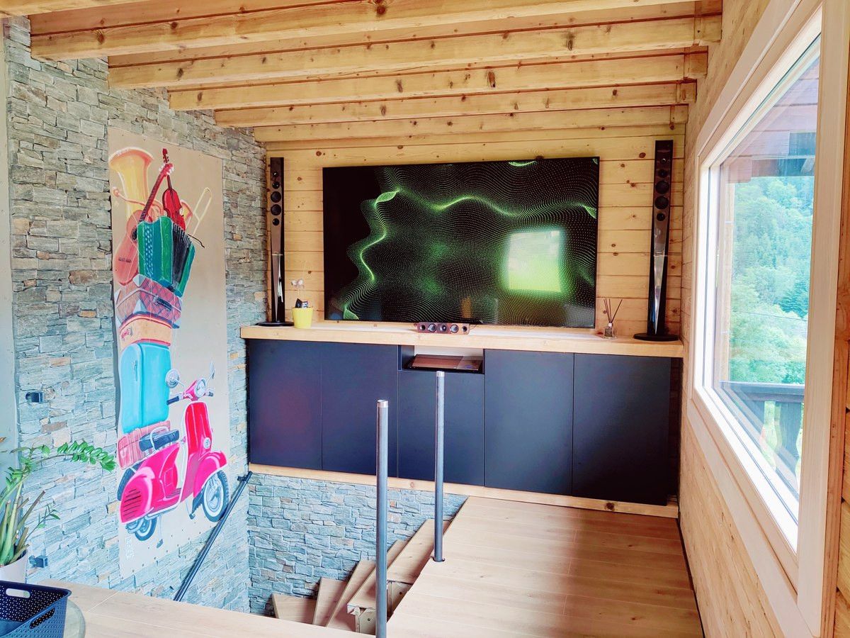 Buffet noir encastré sur mesure