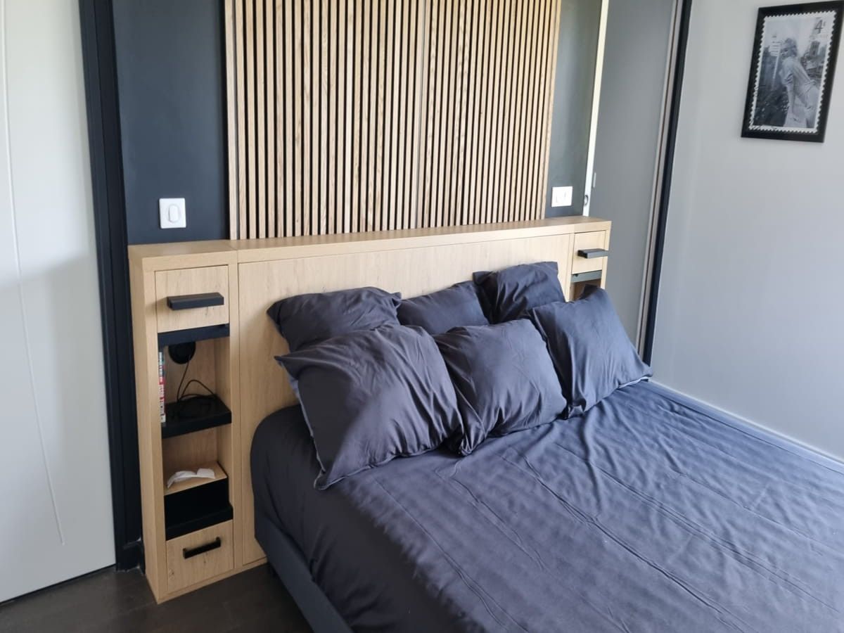 Meuble sur mesure tête de lit - Vue 1