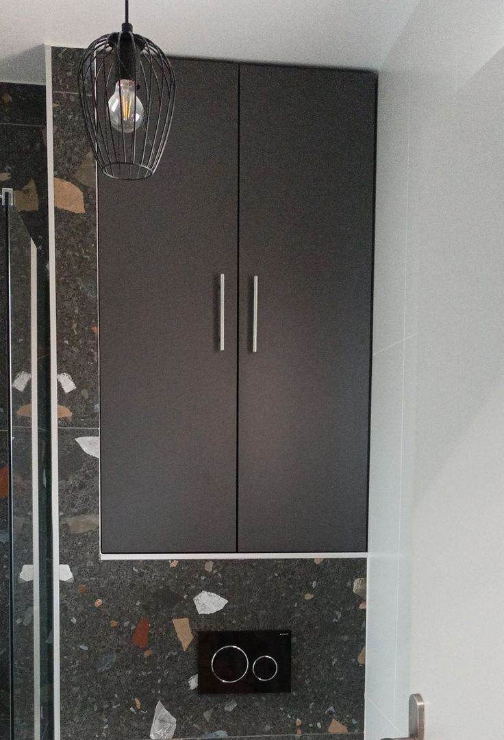 Meuble WC noir 